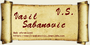 Vasil Šabanović vizit kartica
